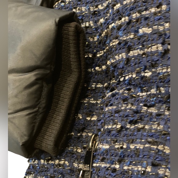 Karl Lagerfield Chevron Quilted Tweed Bomber Jacket - Picture 5 of 8